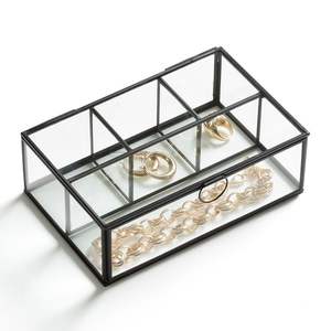 Elegant Brass and Glass <b>Box</b> with a Timeless Design Perfect for Storing Jewelry <b>Keepsakes</b> or Decorative Accents - Product Image 6