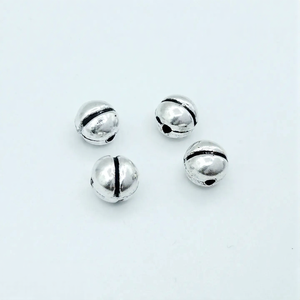 ลูกปัดเงินแท้ 925 ชุบออกซิไดซ์ ทรงกลม ขนาด 6 มม. อุปกรณ์ทำเครื่องประดับ - Product Image 1