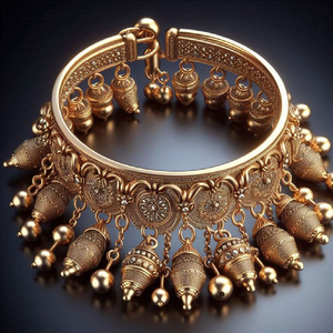 Bracelets en laiton exquis faits à la main avec des perles et des détails en rubis. Haute qualité. Disponible à prix de gros. - Product Image 3