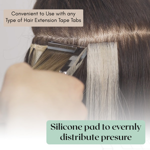 Outils pour extensions de cheveux, pince à ruban adhésif pour extensions de cheveux, pince à ruban adhésif noire en acier inoxydable pour salon, outil d'application de pince à ruban adhésif - Product Image 6