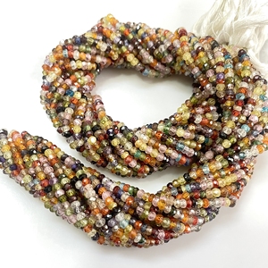 Cuentas de 3mm con forma de Rondelle facetadas de circón múltiple, disco Natural, hebra larga de 12,5 pulgadas para joyería - Product Image 5