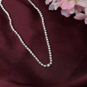 Collar de tenis de plata de ley 925 al por mayor con diamantes de moissanita VVS1 color D para mujer, joyería fina, regalo - Product Image 5