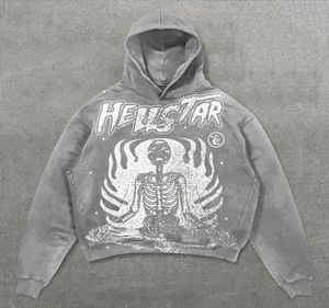 Sudadera con capucha y sudadera térmica unisex Sudadera con capucha bordada desgastada Sudadera con capucha de bloque de color con logotipo personalizado para hombre - Product Image 5