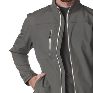 Chaqueta Softshell personalizada de alta calidad para hombre, cortavientos táctico de lona cálida con logotipo OEM para senderismo al aire libre, impermeable, temporada de invierno - Product Image 4