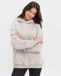 Sudadera con capucha con logotipo personalizado para mujer con mangas largas Sudadera de lana OEM para invierno Etiqueta privada Suministro al por mayor de moda - Product Image 1