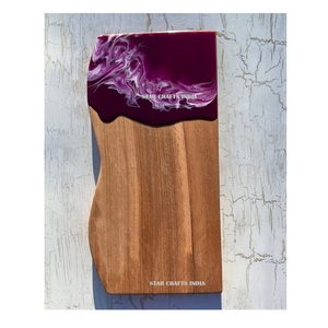 เขียงไม้สำหรับหั่นอาหารงานแฮนด์เมดทำจากไม้อีพ็อกซี่สีเขียวสำหรับร้านอาหารและบ้านห้องครัวงานแต่งงานกลางแจ้งของขวัญคริสต์มาส - Product Image 5