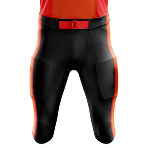 Maillot de football américain personnalisé pour homme, orange, col en V, manches courtes, sublimé, anti-humidité, ajusté, uniforme imprimé (50 exemplaires) - Product Image 3
