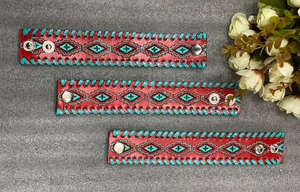 กำไลข้อมือหนังทำมือสำหรับทุกเพศ, สินค้ามาใหม่กำไลข้อมือแฟชั่นทำมือทาสีด้วยมือมีสไตล์ตะวันตกใช้ได้ทุกวัน - Product Image 2