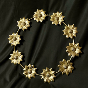 ดอกไม้แบบมีสายทำด้วยมือกรอบสีทองแบบนอร์ดิกที่ทันสมัยดอกไม้ติดผนังทำจากโลหะหรูหราตกแต่งบ้าน - Product Image 5