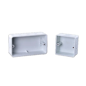 2023 hot sale junction boxes white Plastic Fireproof Pvc Surface Mount Wall Mounting 2 Gang Back Switch Box