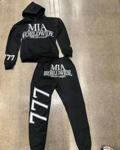 Oversized Distressed Zip up Hoodie Set,Zip up Applique <b>Patch</b> Embroidery Hoodie Custom,Custom Distressed Embroidered Hoodie Men - Product Image 4