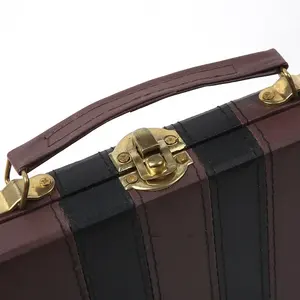 Juego de Dominó de Melamina en Caja de Cuero Marrón Marfil, 28 Piezas, Juego de Regalo para Fiestas, Material Plástico para Juego Casual - Product Image 5