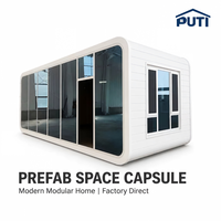 Maison modulaire en conteneur en acier de 20 pieds, style Apple Cabin de luxe, avec panneaux intermédiaires de type villa, pour appartements et hôtels