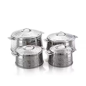 Vajilla clásica comida postre exhibición cazuela platos para Hotel restaurante suministros conjunto de 3 platos de comida de Metal hechos a mano - Product Image 6