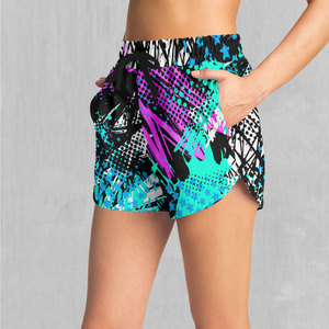 Ladies Lightweight High Waist Sportswear Fitness <b>Running</b> Workout Beach Shorts Sublimation Beige Breathable Quick Dry Customized - Product Image 3