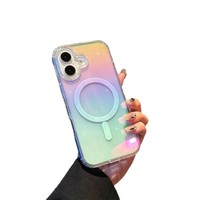 Vente en gros de coque magnétique transparente à paillettes en TPU pour IPhone17 17Air 17Pro 17Pro Max