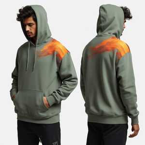 Sudadera con Capucha Extra Grande de Algodón Premium, Estampado Artístico, Estilo Casual, Directo de Fábrica OEM - Product Image 3