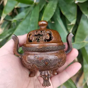 Nouveau brûleur d'encens religieux en laiton de style vintage pour Bakhoor, diffuseur d'aromathérapie naturel durable pour usage domestique - Product Image 1