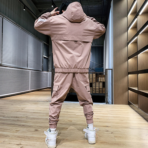 ชุดวอร์มกันหนาวแบบ2ชิ้นสำหรับผู้ชาย,ชุดวอร์มมีซิปชุดวอร์มมีโลโก้แบบเฉพาะ - Product Image 3