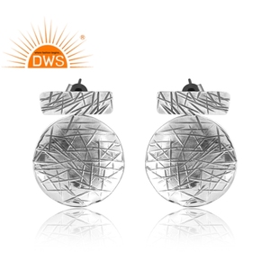 Pendiente de plata oxidada 925 de mejor diseño para mujer, joyería de diseño personalizado para mujer, regalo para ella - Product Image 1