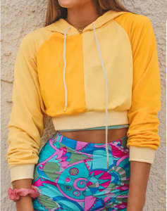 Nouveau design personnalisé, sweat à capuche court décontracté pour femme, de haute qualité, impression personnalisée, coton tissé, coupe-vent sur le devant - Product Image 6