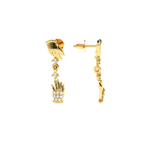 ต่างหูเพชรทอง ajretail-0.12กะรัต | Hi สี VS-SI ความคมชัด - Product Image 5