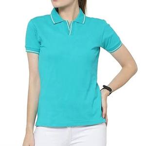 T-shirt polo pour femme en coton à manches courtes, vêtements décontractés, nouvelle arrivée, t-shirt polo pour femme en stock, t-shirt polo uni pour femme - Product Image 6