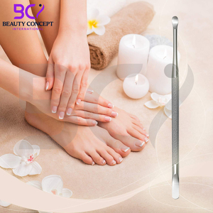Empujador de cutículas de uñas de acero inoxidable de doble cara Producto antideslizante duradero; Limpiador de uñas de cuchara con empujador Empujadores de cutículas de uñas - Product Image 6