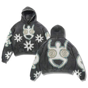 Kivotech OEM Sweat à capuche surdimensionné à épaules tombantes pour hommes 100% coton avec broderie et broderie de logo personnalisé - Product Image 6