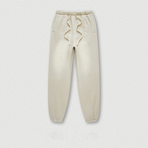 Logo personnalisé Ensemble pantalon de survêtement et jogging en éponge de haute qualité Pullover Acid Wash Sun Faded Tracksuit pour hommes - Product Image 4