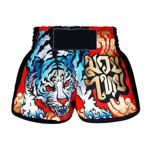 Pantalones Cortos de Artes Marciales Profesionales para MMA, con Estampado Gráfico Personalizado, Elásticos, 100% Poliéster, para Competencia de Kickboxing y Muay Thai - Product Image 4