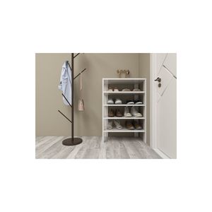 Zapatero y Soporte Moderno Charlie de Cuatro Niveles en Suntalam Negro y Blanco - Product Image 5