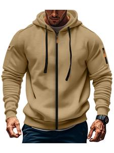 Nouvelle tenue d'hiver pour hommes vestes à capuche zippées hommes sports de plein air sweats à capuche tenue vêtements de sport vêtements amples - Product Image 5