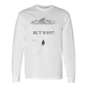 Maglietta a Maniche Lunghe Motivazionale con Stampa 'Penguin but Why Mountains' - Categoria Prodotti Promozionali - Product Image 2