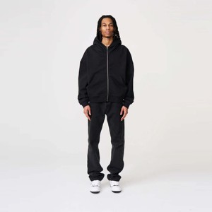 Sudadera con capucha de gran tamaño con cremallera completa para hombres y mujeres: cómoda y elegante, perfecta para climas fríos y uso diario - Product Image 1