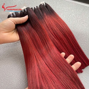Article chaud Ombre Couleur Os Trame Droite 100% Extensions de Cheveux Vietnamiens de Haute Qualité prix usine super brillant grand stock - Product Image 2