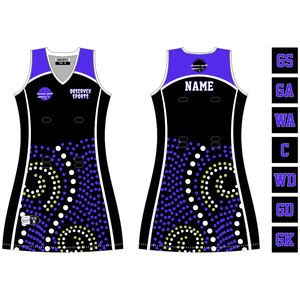 Women's Plus Size Netball Dress Uniforms with Customized Color and Size <b>Bib</b> Style - Product Image 2