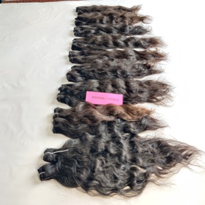 100% naturel cuticule aligné vierge brut indien noir femmes cheveux humains non transformés avec des vagues profondes lâches boucles Extensions de cheveux - Product Image 6