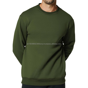 Jersey de lana de algodón de Color sólido para hombre, sudadera minimalista de cuello redondo, ideal para oficina, salón, uso al aire libre, invierno, Digital - Product Image 4