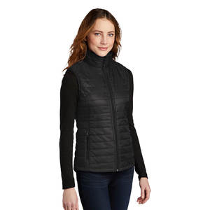 Black Collections Wool Blend Black Zip Vest Collection Femme Doudounes - Product Image 1