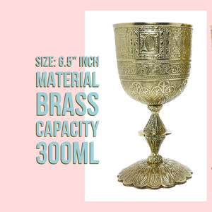 Gobelet en laiton artisanal, calice à vin haut de gamme, écologique, doré, pour bar à domicile et collectionneurs - Product Image 2