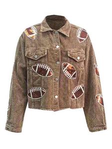 <b>Women</b> Boyfriend Oversized Corduroy Denim <b>Jacket</b> Jumper Shacket <b>Jacket</b> Top Design High Demand Product - Product Image 2