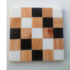 Unique Style Manufacture Made Antique Design Wooden Resin <b>Tea</b> <b>Cup</b> Mats Pads Handmade Square Dinnerware <b>Glass</b> Coaster - Product Image 4