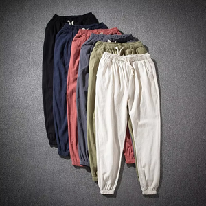 New Mens Lightweight Anti-Wrinkle Canvas Jogging Sweatpants Streetwear Loose Casual Cotton Harem Harajuku <b>Oversized</b> Drawstring - Product Image 6
