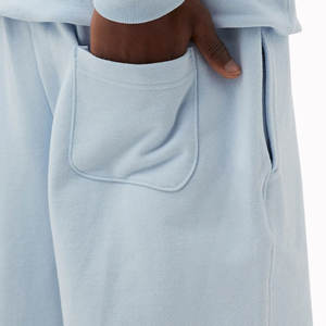 Pantalones cortos de algodón informales personalizados para hombre, pantalones cortos de entrenamiento y correr de lana elástica de Color sólido de calidad superior de estilo recién llegado - Product Image 4