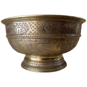 Maceta redonda duradera con color en tonos de latón oscuro Maceta de metal de diseño único de macetas metálicas redondeadas y maceta a bajo precio - Product Image 5