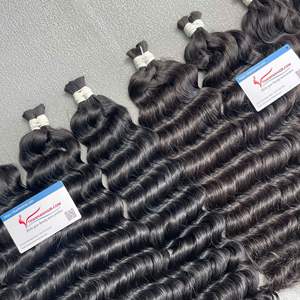 Prêt en Stock 100% Vietnamien Remy Cheveux Humains Tissage Extensions Lace Type Vapeur Vague Profonde Perruque Matériel En Vrac 8- 30 Pouces - Product Image 1