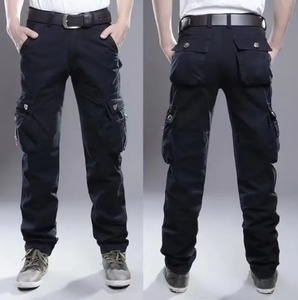 Nouveauté Pantalon cargo haut en coton respirant pour hommes Vente en gros Pantalon cargo en coton OEM pour hommes Pantalon cargo 6 poches à la taille Style décontracté - Product Image 6