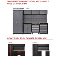 Armoire à outils robuste avec tiroirs à roulement à billes, chariot de rangement en acier personnalisable, armoire à outils modulaire pour garage