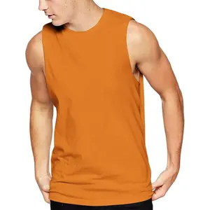 Camiseta Deportiva sin Mangas para Hombre, para Gimnasio, Fitness, Entrenamiento, Poliéster/Algodón, Antiencogimiento, Impresión Digital - Product Image 4
